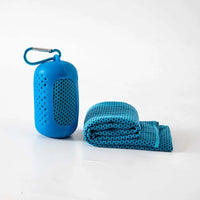 Sport Towel with Mini Silicon Gel Set Portable Breathable Sweat Absorption  Fitness Sport GYM Running Outdoor Quick Dry Cool