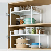 Retractable Kitchen Microwave Storage Rack Organizer