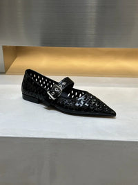 Women Sandals Pointed Toe  Flats Hollow Loafers Shoes