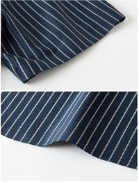 Men’s Striped Short Sleeve Shirt – Business Casual Summer