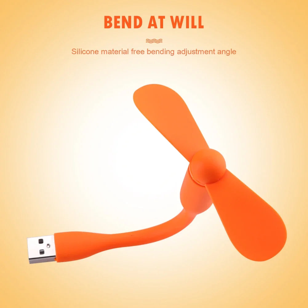 Mini USB Flexible Fan – Portable Cooling Fan for Laptop & Power Bank