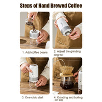 13W Portable Electric Burr Coffee Grinder – 200ml Adjustable