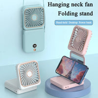 3-in-1 Mini Portable Neck & Handheld Fan with Power Bank