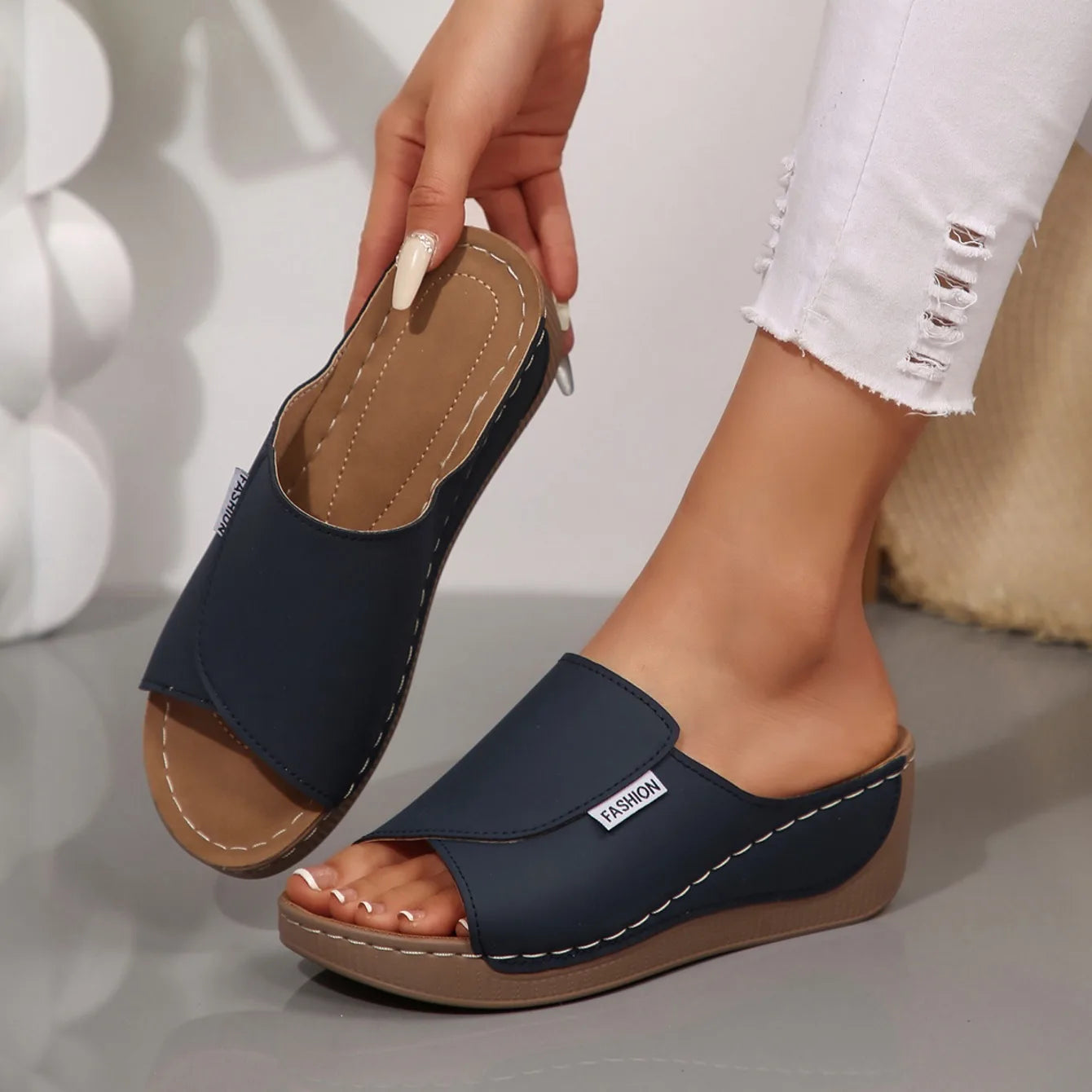Women Wedge Slippers Summer 2025
