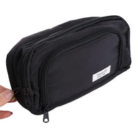 Black to School Large Capacity Pencil Bag Aesthetic Simple School Cases Large Capacity Pen Case School Students Supplies