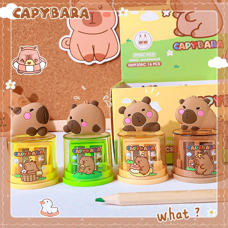 Aesthetic school useful accessories kawaii stationery school supplies cute things mini capybara Pencil sharpener office supplies