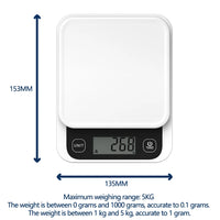 Smart Kitchen Nutrition Scale 5kg/0.1g