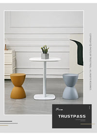 Nordic Round Ottoman Pouf – Living Room Coffee Side Table