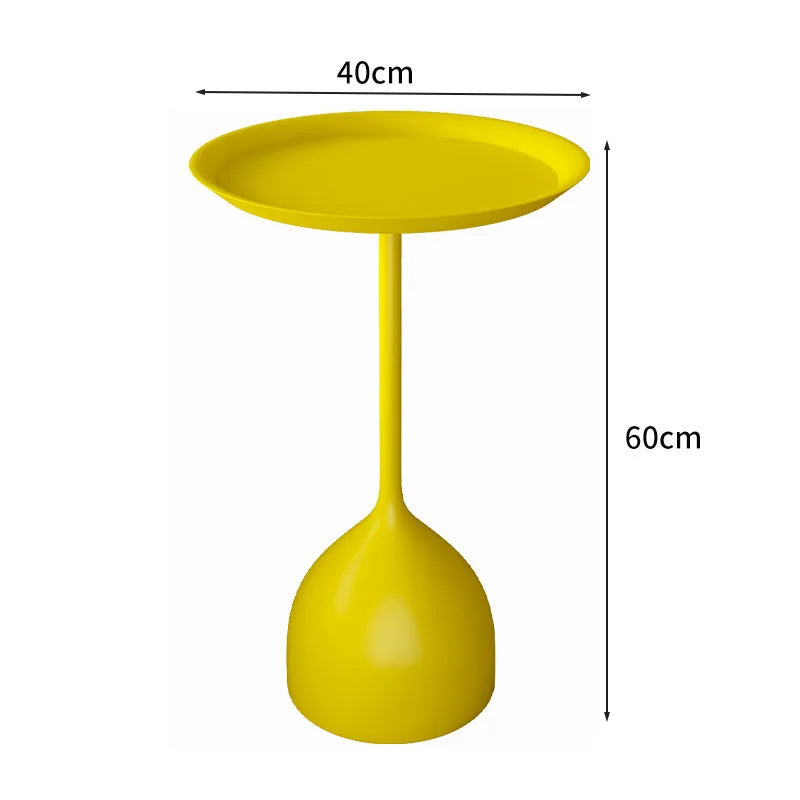 Simple Modern Wrought Iron Coffee Table Living Room Household Round Coffee Table Combination Creative Small Apartment Side Table