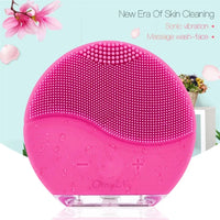 Silicone Face Cleansing Brush Electric Sonic Facial Deep Cleaning Brush Waterproof High-Frequency Vibrating Massager Skin Care