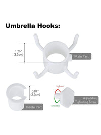 Polypropylene Beach Umbrella Hook – 4-Corner Storage