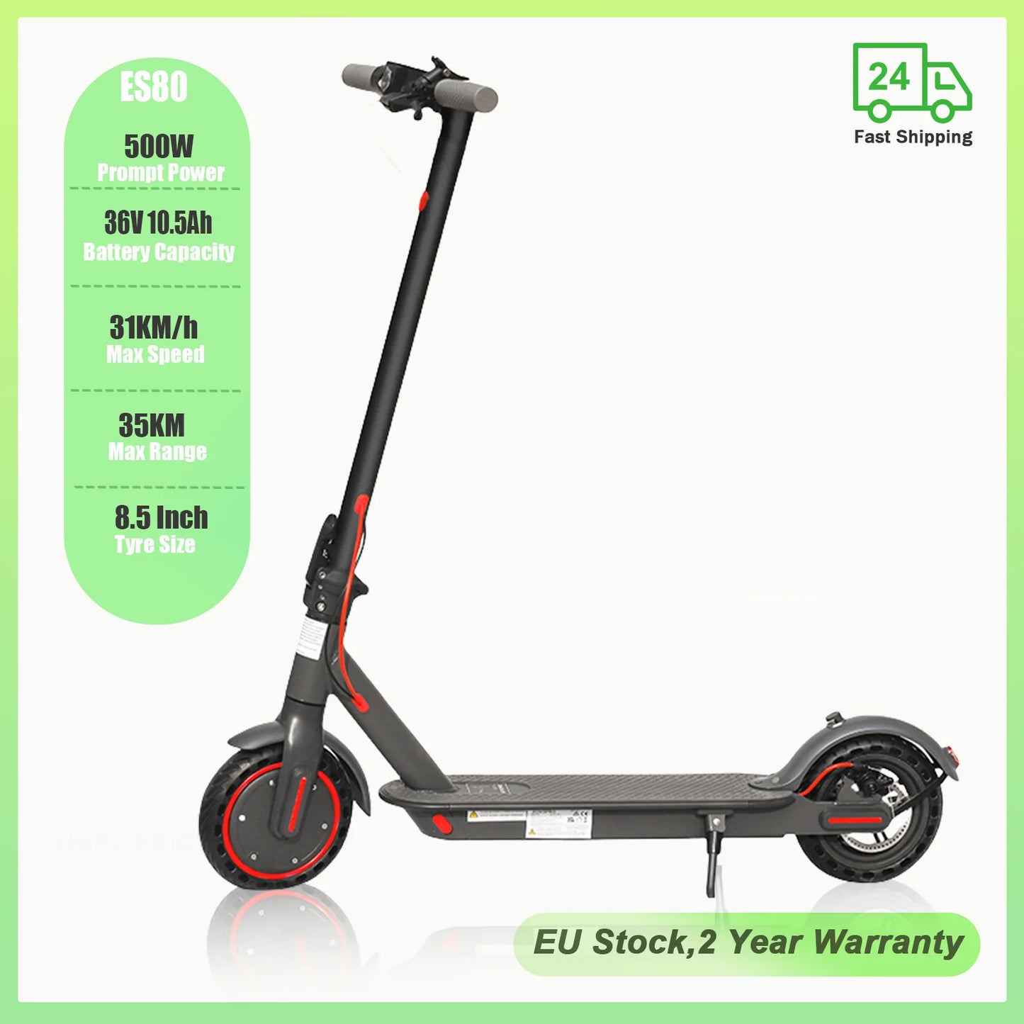 ES80/M365 X1 Electric Scooter – 36V 500W 35KM Range