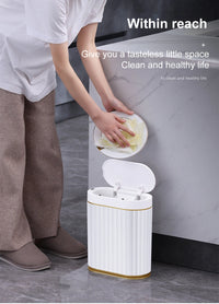 Smart Home Automatic Sensor Trash Can For Kitchen Bathroom Toilet Smart Trash Can Living Room Dustbin Wastebasket Waterproof Bin