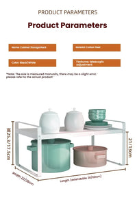 Retractable Kitchen Microwave Storage Rack Organizer