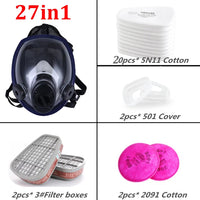 Full Face Gas Mask Respirator with Filter Protection