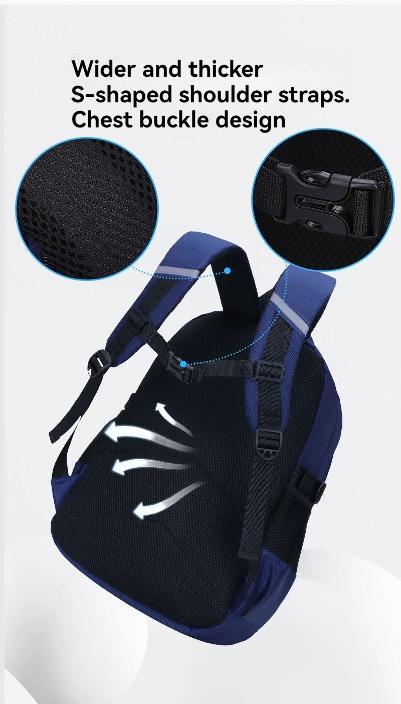 New Elementary School Students Schoolbag Boys 1-3-6 Grades 6-12 Years Old Lightweight Leisure CHILDREN'S Shoulder Bag Large Capa