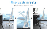 Ergonomic Mesh Office Chair – Lumbar Support & Flip Armrests