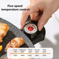 Smokeless Electric Frying Pan & Grill – Nonstick 5-Temp