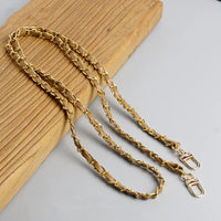 PU Leather Metal Chain Accessories Crossbody Shoulder Portable Wrist Bag Chain Strap Replacement Luggage Accessories Versatile