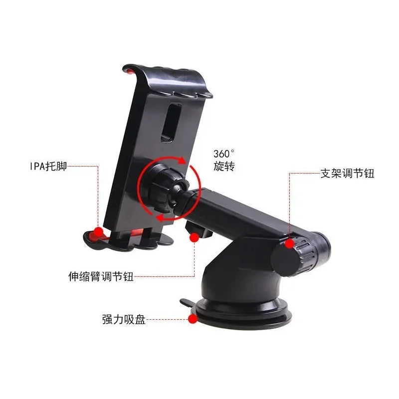Universal 4 - 11 Inch Tablet Holder Car Tablet Bracket Mobile Phone Holder Mount Stand Rotatable for IPad Samsung Pad