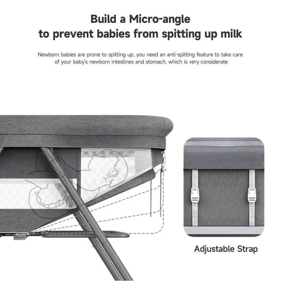 Sejoy 3 in 1 Rocking Crib Baby Bassinet Newborn Beside Sleeper Infant Sleeping Bed Convertible Anti-mosquito Foldable Portable