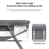 Sejoy 3 in 1 Rocking Crib Baby Bassinet Newborn Beside Sleeper Infant Sleeping Bed Convertible Anti-mosquito Foldable Portable