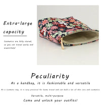 Red Flower Women's Cosmetic Bag, Small Portable Travel Toiletry Bag, Simple Cosmetic Storage Bag, Inner Tank Bag, Coin Purse