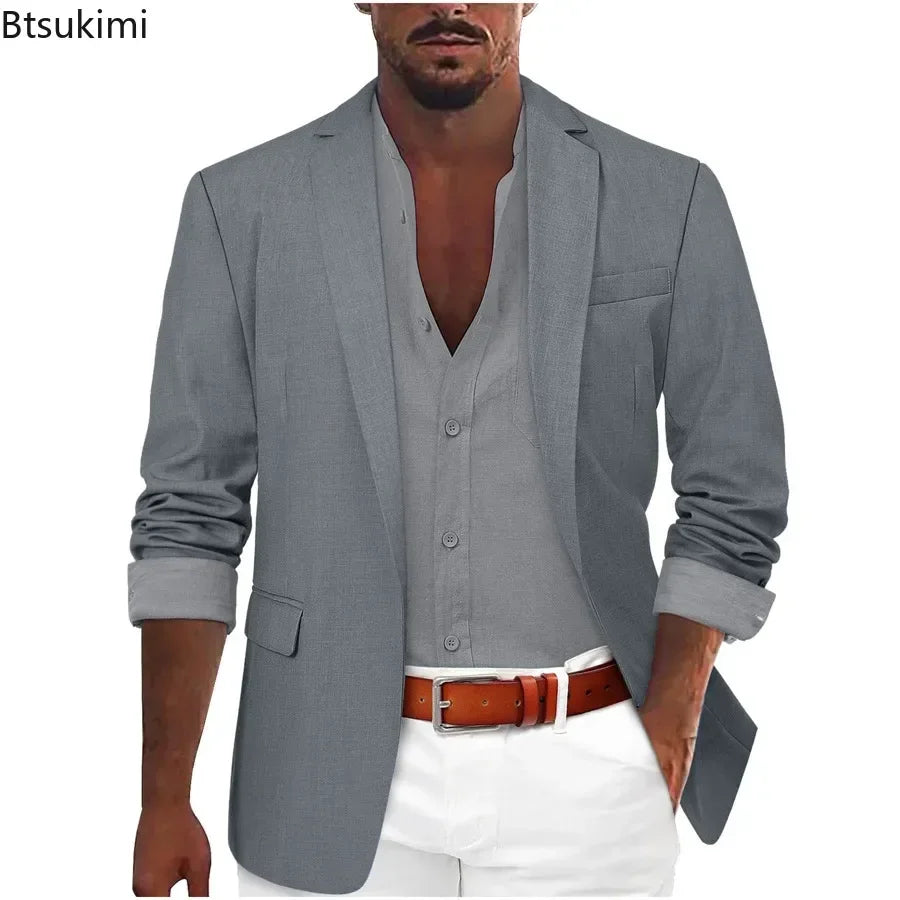 Men's Slim Fit Blazer – Casual Business Suit Jacket
