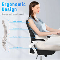 Ergonomic Mesh Office Chair – Lumbar Support & Flip Armrests