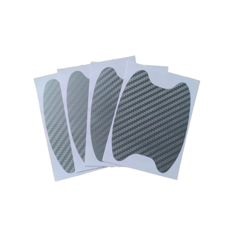 4Pcs Car Door Handle Protective Film Carbon Fiber Stickers