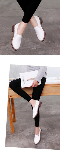Summer Footwear for Woman Flat Solid Color Oxford Shoes