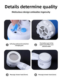 Outdoor Portable Shower Gadget Construction Site Dormitory Camping Simple Mobile Shower Wireless Shower Rechargeable Water Pump