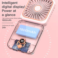 3-in-1 Mini Portable Neck & Handheld Fan with Power Bank