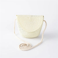 Girls’ Woven Straw Crossbody Shoulder Messenger Bag