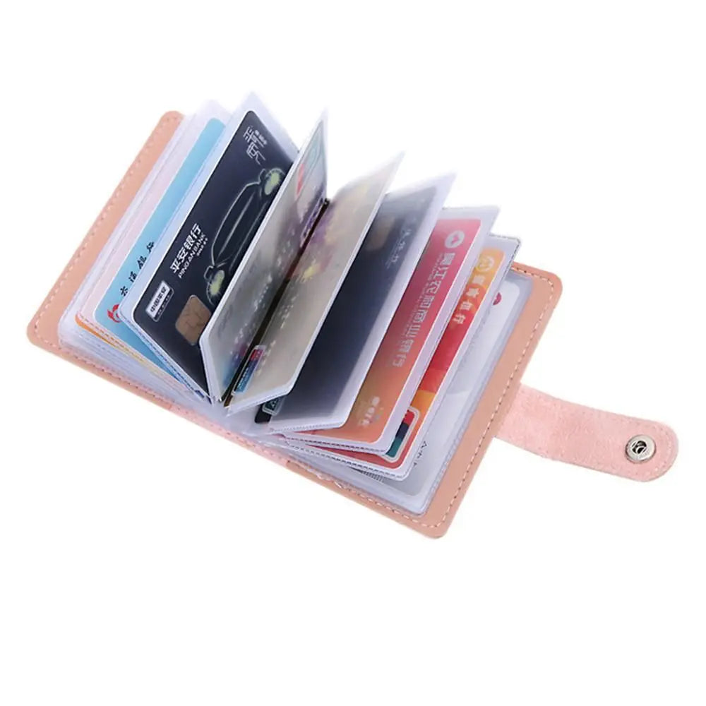 PU Leather Card Holder Wallet – 26 Slots RFID Blocking