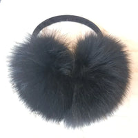 Oversized Real Raccoon Fur Winter Earmuffs for Women