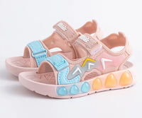 Sport Sandals For Children Breathable Wear-resistant Soft Shoes With Adjustable Velcro Boys & Girls Outdoor Footwear Summer