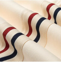 Men’s Slim-Fit Blue Casual Pants with Contrast Ribbon