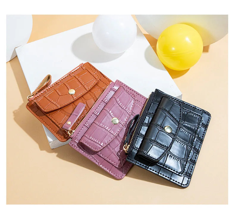 Mini PU Leather Wallet – Slim Short Coin Purse