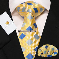 8cm Silk Men’s Tie Set with Pocket Square