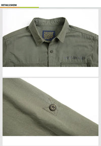 Men’s Outdoor Cotton Work Shirt – Multi-Pocket Safari Style