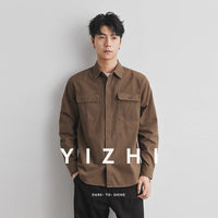 Men’s Cotton Work Shirt Jacket – Autumn Outdoor Safari Style