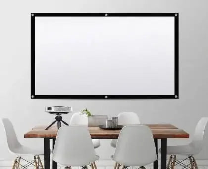 Projector ScreenPortable Movie Screen For Outdoor Indoor,4K 16:9 HD Foldable Wrinkle-Free Screen