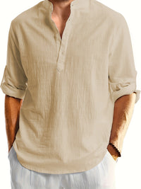 Men’s Linen Long Sleeve Breathable Shirt