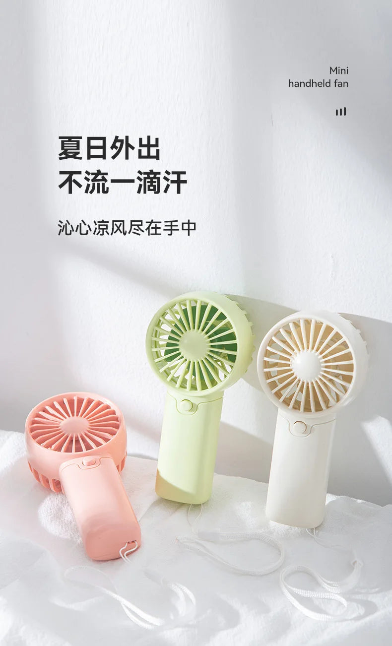 Portable Quiet Handheld Fan – Compact Multi-Color Design
