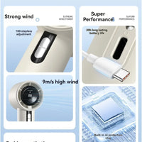 Xiaomi MIJIA Handheld High-speed Fan USB Charge Mini Portable 100 Speed Turbo Violent Small Outdoor Powerful Fan 3000mAh Battery
