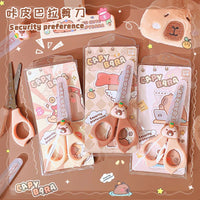 1pc School Useful Back To School Stationery Scissors Cute Capybara Craft Scissors Mini Scissors for Diy Children's Scissor