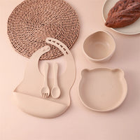 Kids 5PCS Silicone Feeding Set – BPA Free Dinnerware