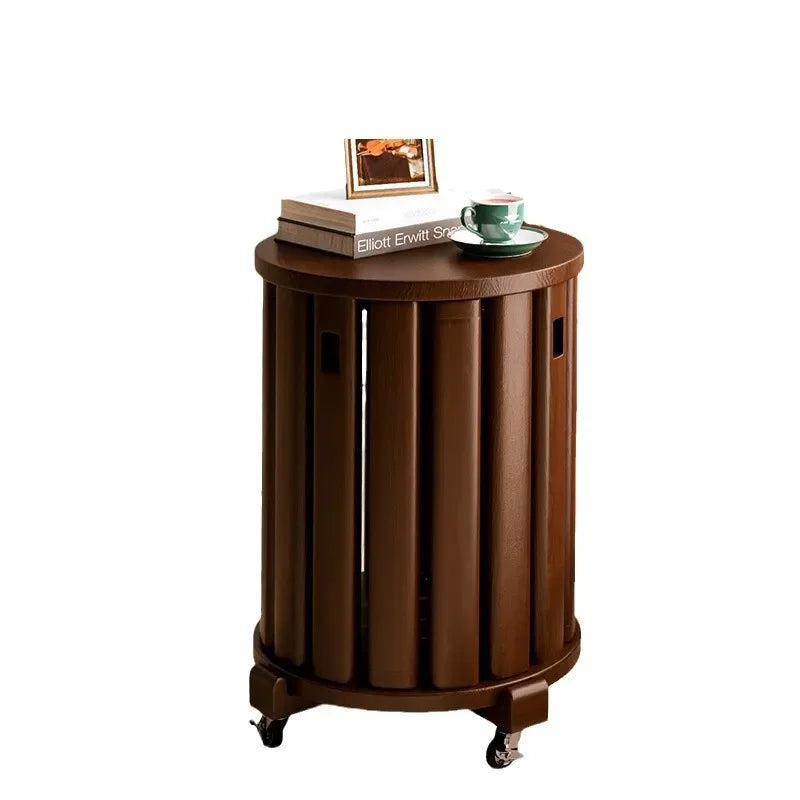 Stackable stool, modern dining table stool, natural wood, new Chinese style solid wood round stool