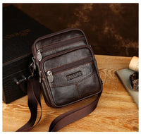 Retro Genuine Leather Men’s Crossbody Shoulder Belt Bag